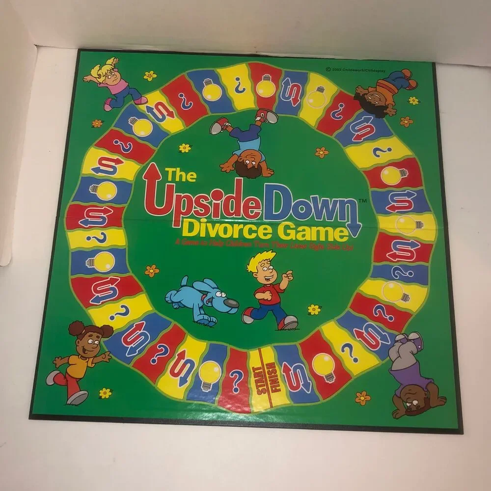 The Upside Down Divorce Game 100% Complete Child Therapy Childs Play Boardgame